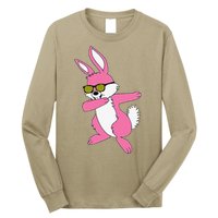 Easters For Women Dabbing Hip Hop Bunny Long Sleeve Shirt