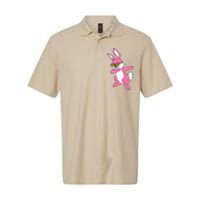 Easters For Women Dabbing Hip Hop Bunny Softstyle Adult Sport Polo