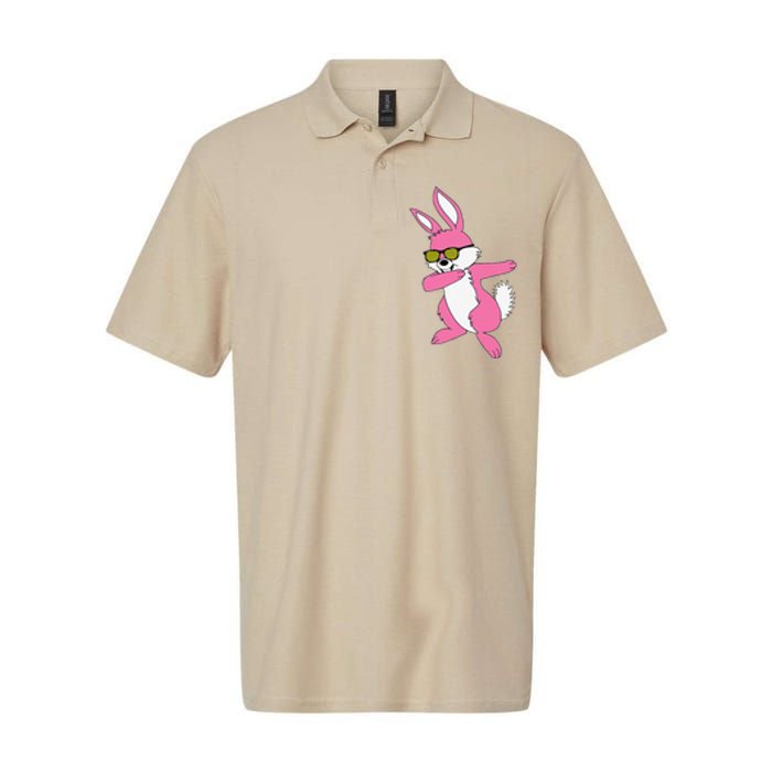 Easters For Women Dabbing Hip Hop Bunny Softstyle Adult Sport Polo