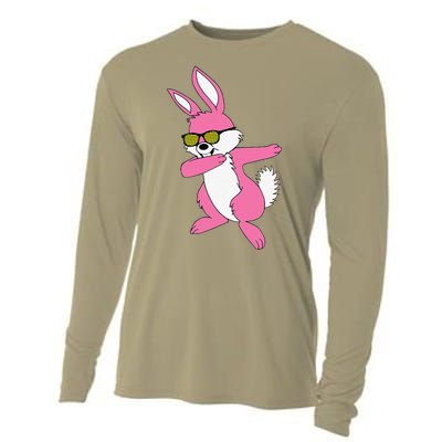 Easters For Women Dabbing Hip Hop Bunny Cooling Performance Long Sleeve Crew