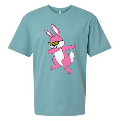 Easters For Women Dabbing Hip Hop Bunny Sueded Cloud Jersey T-Shirt