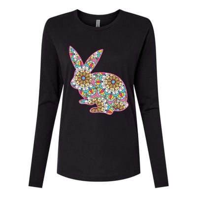 Easters For Women Easter Bunny Flowers Cute Mom Gift Womens Cotton Relaxed Long Sleeve T-Shirt