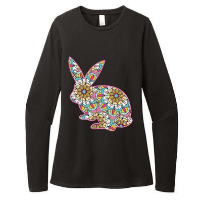 Easters For Women Easter Bunny Flowers Cute Mom Gift Womens CVC Long Sleeve Shirt