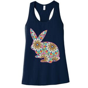 Easters For Women Easter Bunny Flowers Cute Mom Gift Women's Racerback Tank