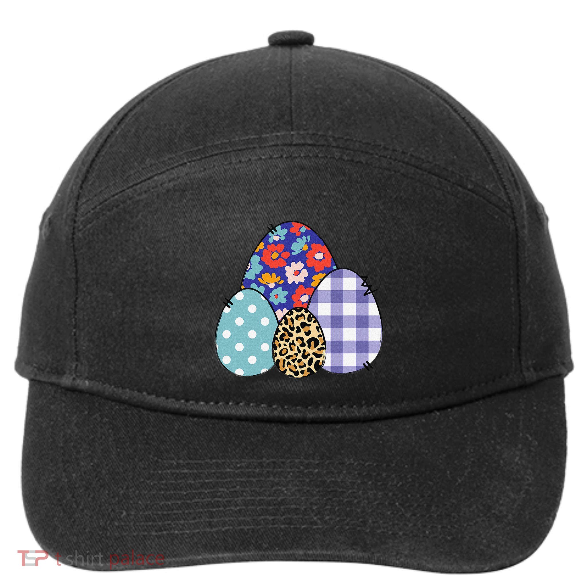 Easters For Women Easter Plaid Leopard Flowers 7-Panel Snapback Hat
