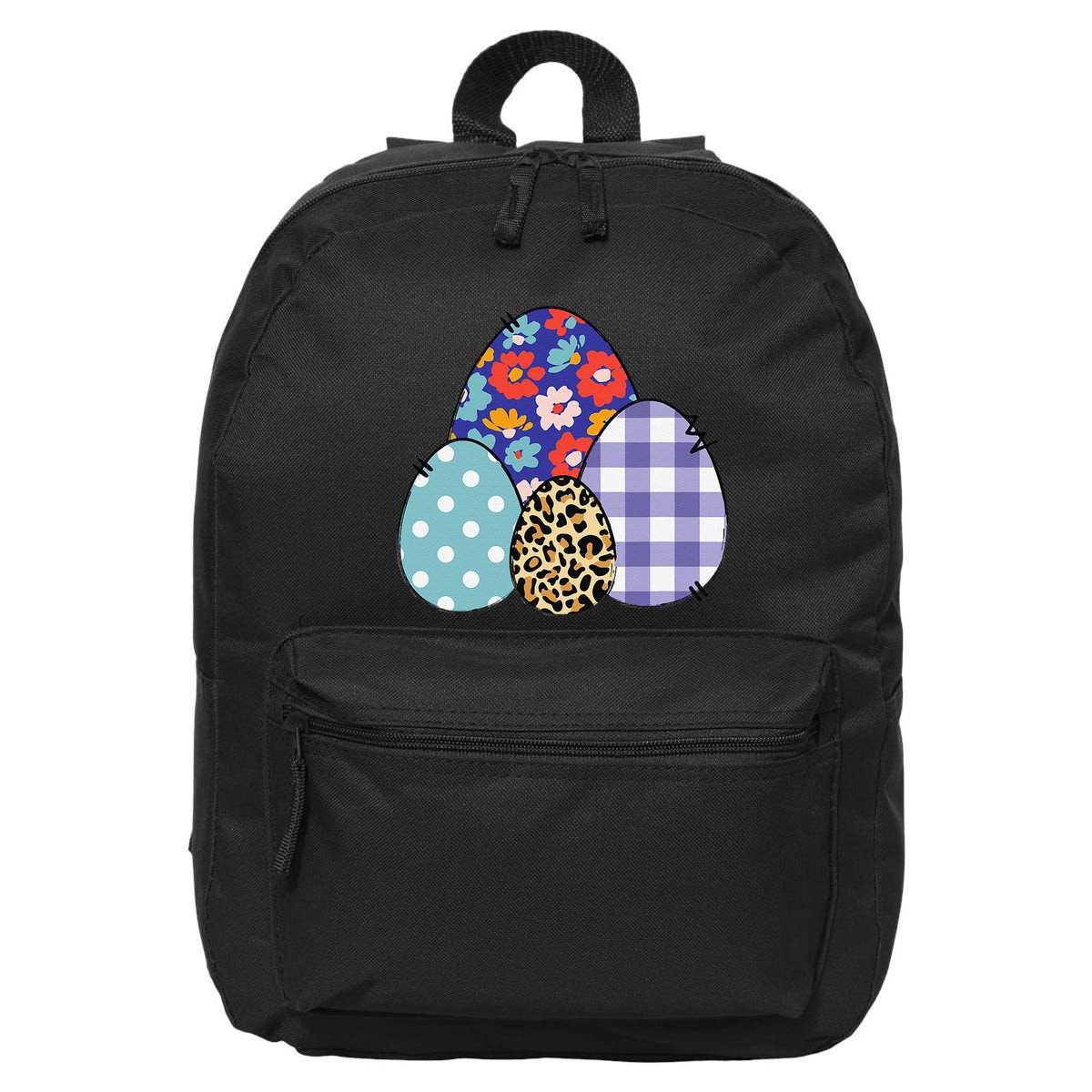 Easters For Women Easter Plaid Leopard Flowers 16 in Basic Backpack