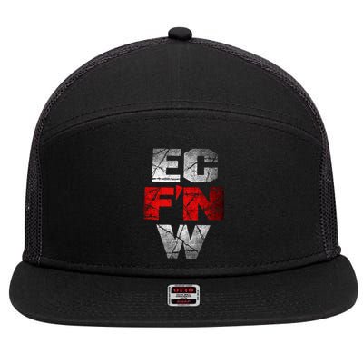 Ec FN W Extreme Championship Wrestling Ecw 7 Panel Mesh Trucker Snapback Hat