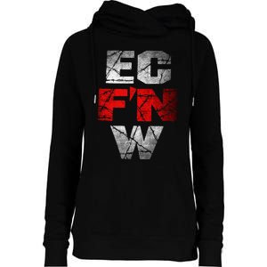 Ec FN W Extreme Championship Wrestling Ecw Womens Funnel Neck Pullover Hood