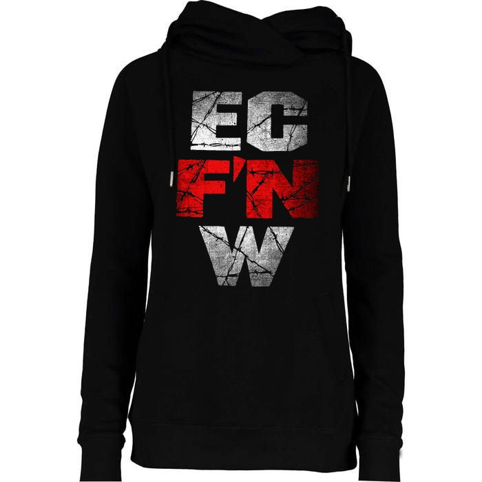 Ec FN W Extreme Championship Wrestling Ecw Womens Funnel Neck Pullover Hood