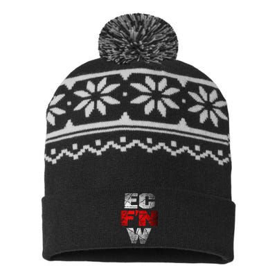 Ec FN W Extreme Championship Wrestling Ecw USA-Made Snowflake Beanie