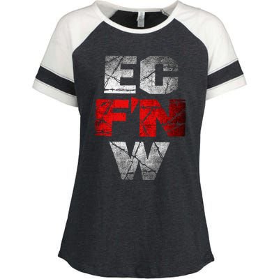 Ec FN W Extreme Championship Wrestling Ecw Enza Ladies Jersey Colorblock Tee