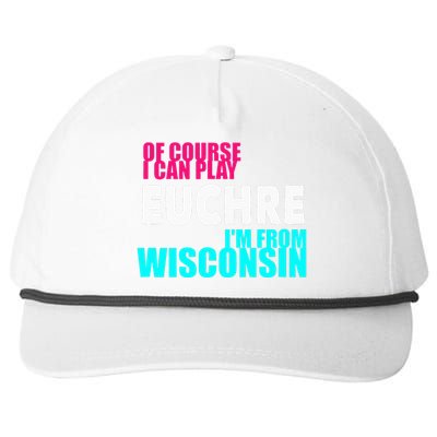 Euchre Funny Wisconsin  Snapback Five-Panel Rope Hat