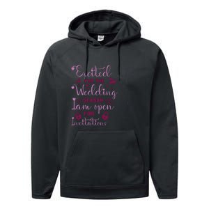 Excited For Wedding Season: Open For Invitations Performance Fleece Hoodie