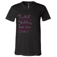 Excited For Wedding Season: Open For Invitations V-Neck T-Shirt