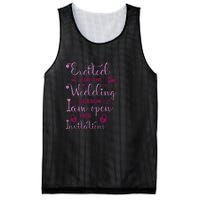 Excited For Wedding Season: Open For Invitations Mesh Reversible Basketball Jersey Tank