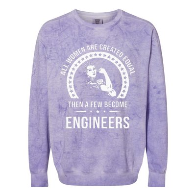 Engineer For Women Engineer Colorblast Crewneck Sweatshirt