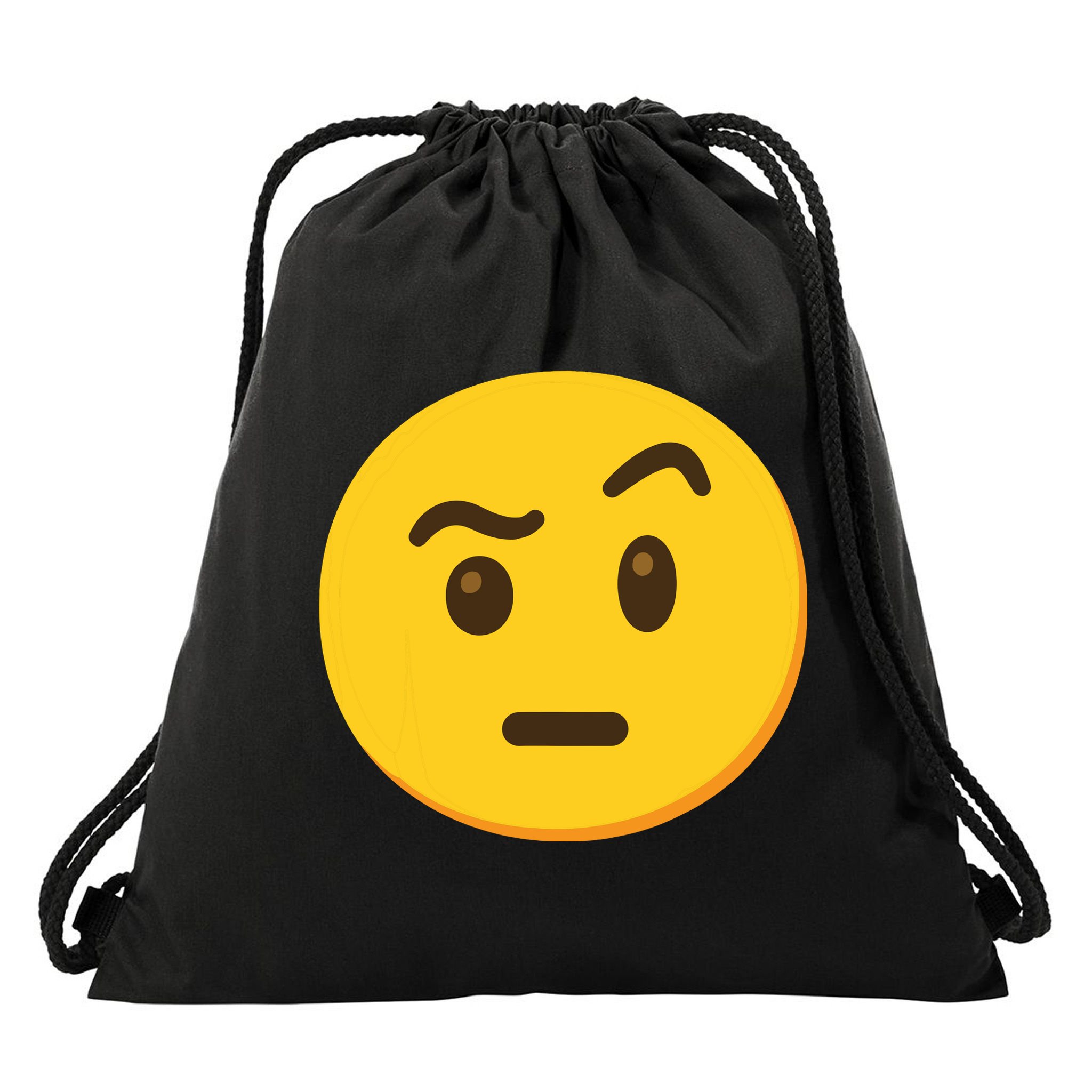 Emoticon Face With Raised Eyebrow Gift Drawstring Bag