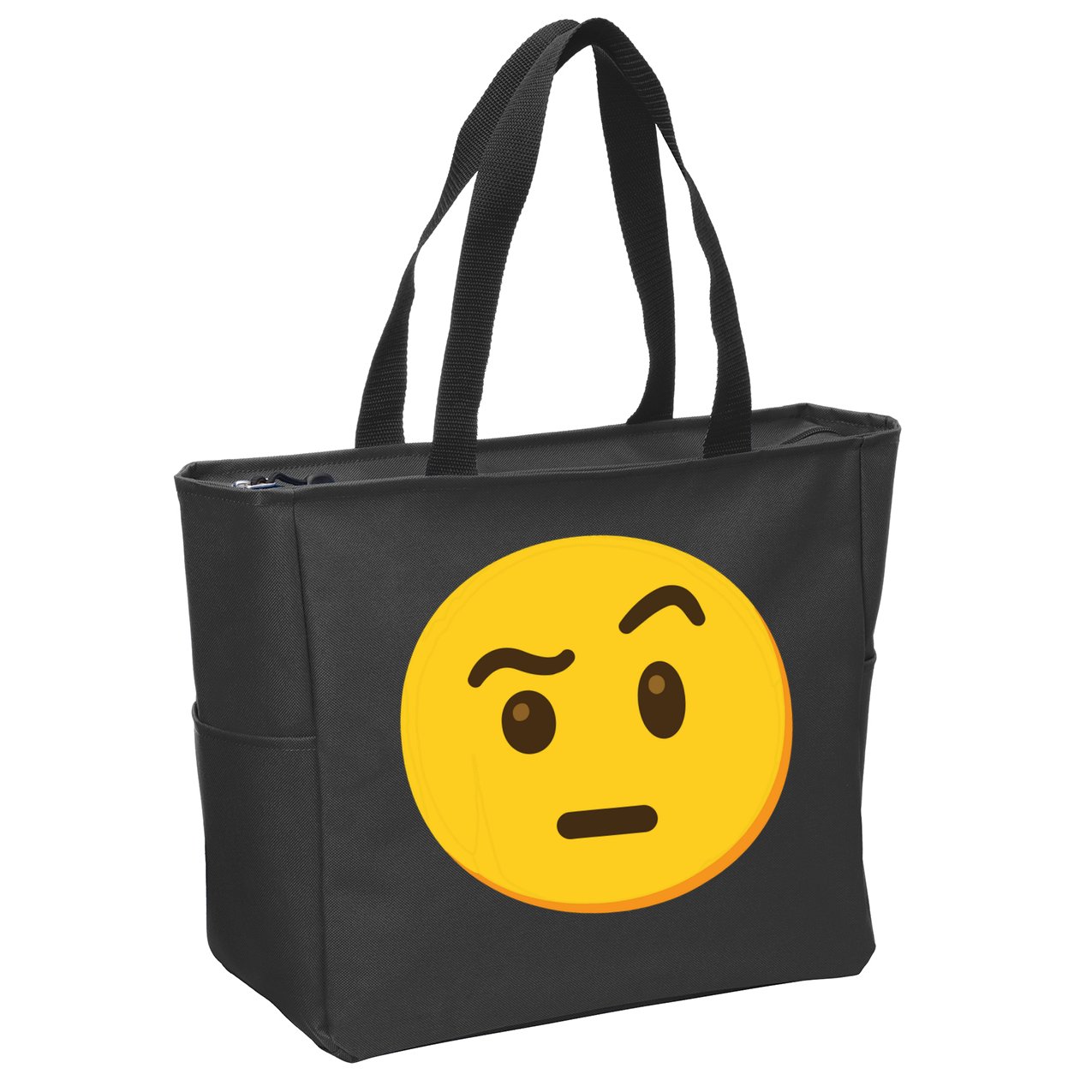 Emoticon Face With Raised Eyebrow Gift Zip Tote Bag