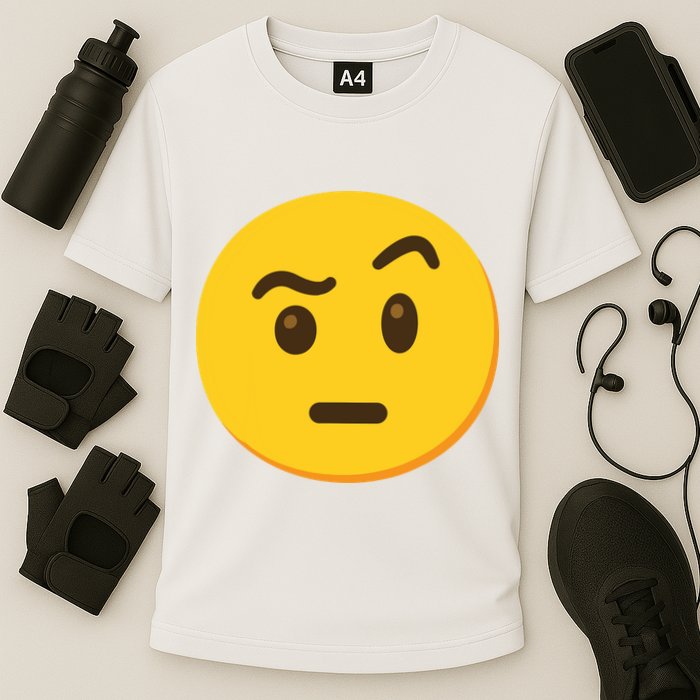 Emoticon Face With Raised Eyebrow Gift Cooling Performance Crew T-Shirt