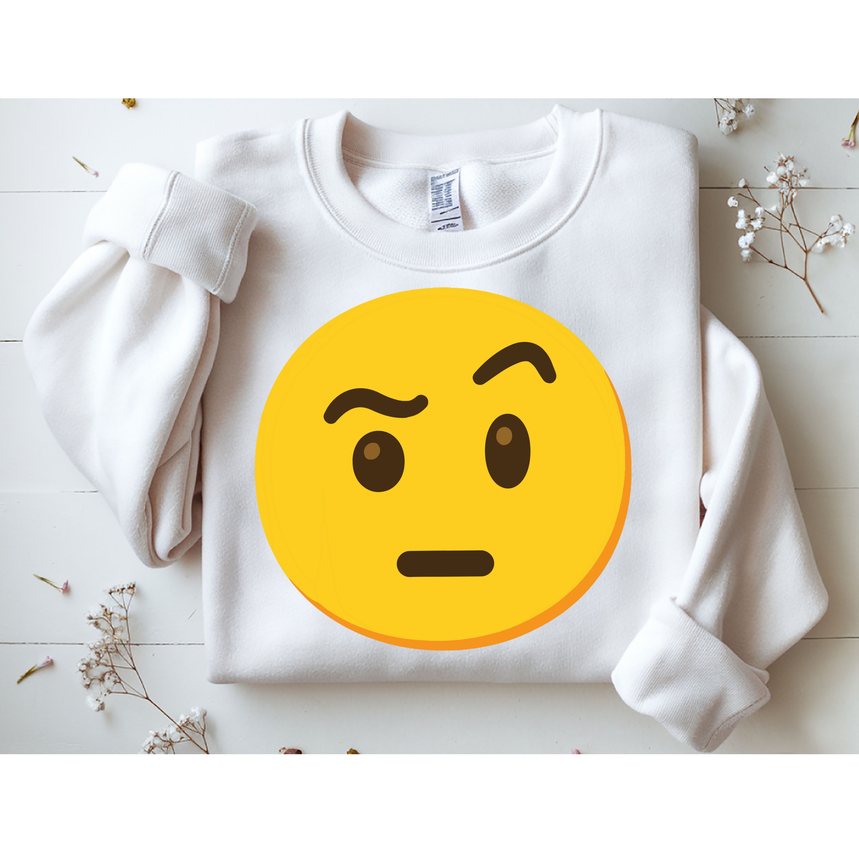 Emoticon Face With Raised Eyebrow Gift Sweatshirt
