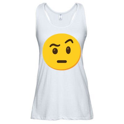 Emoticon Face With Raised Eyebrow Gift Ladies Essential Flowy Tank