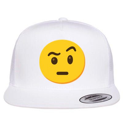Emoticon Face With Raised Eyebrow Gift Flatbill Hat