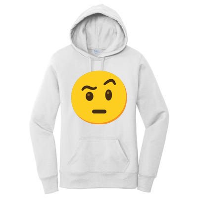 Emoticon Face With Raised Eyebrow Gift Women's Pullover Hoodie