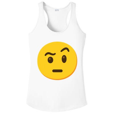 Emoticon Face With Raised Eyebrow Gift Ladies PosiCharge Competitor Racerback Tank