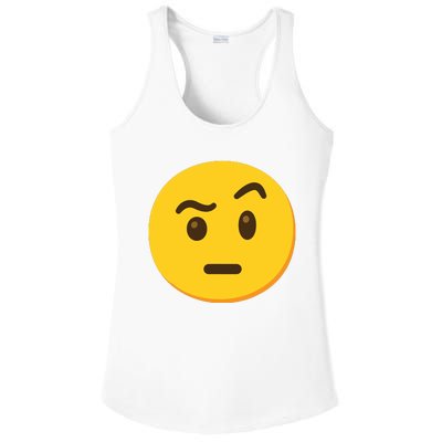 Emoticon Face With Raised Eyebrow Gift Ladies PosiCharge Competitor Racerback Tank