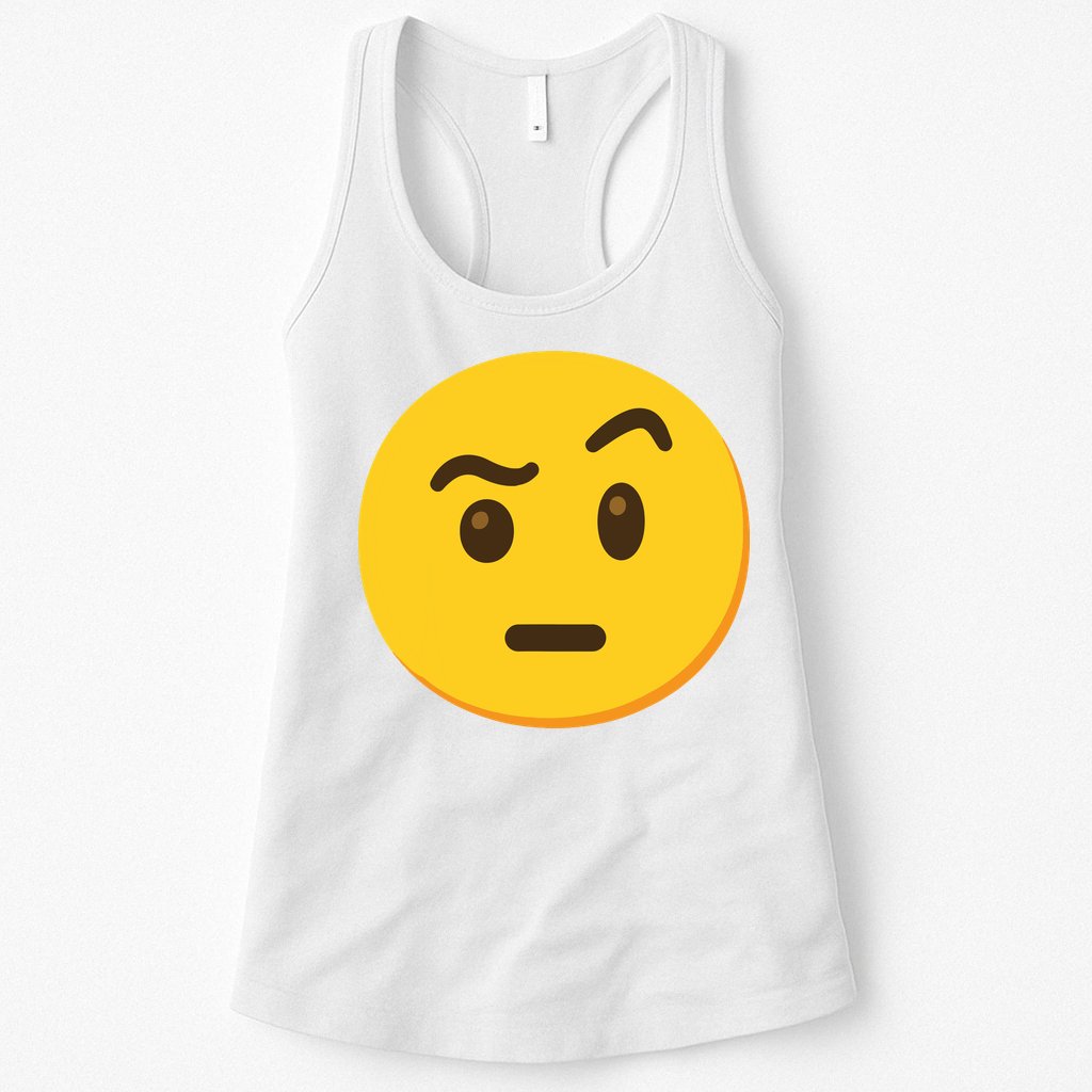 Emoticon Face With Raised Eyebrow Gift Womens Tank Top