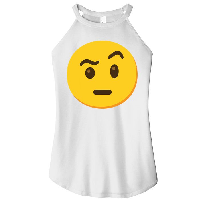 Emoticon Face With Raised Eyebrow Gift Women's Perfect Tri Rocker Tank
