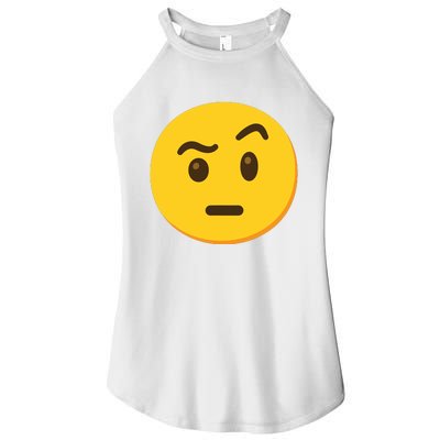 Emoticon Face With Raised Eyebrow Gift Women’s Perfect Tri Rocker Tank