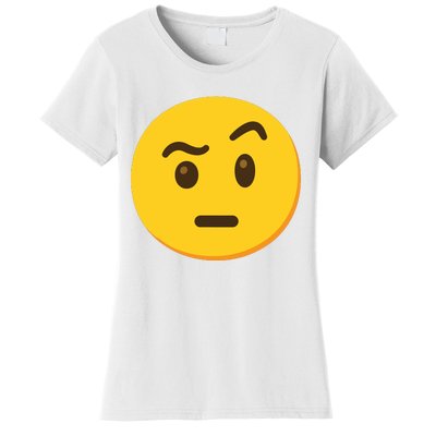 Emoticon Face With Raised Eyebrow Gift Women's T-Shirt