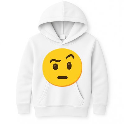 Emoticon Face With Raised Eyebrow Gift Kids Hoodie
