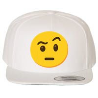 Emoticon Face With Raised Eyebrow Gift Wool Snapback Cap