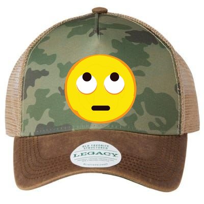 Emoticon Face With Rolling Eyes Eye Roll Emoticon Gift Legacy Tie Dye Trucker Hat