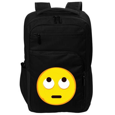 Emoticon Face With Rolling Eyes Eye Roll Emoticon Gift Impact Tech Backpack