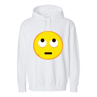 Emoticon Face With Rolling Eyes Eye Roll Emoticon Gift Garment-Dyed Fleece Hoodie