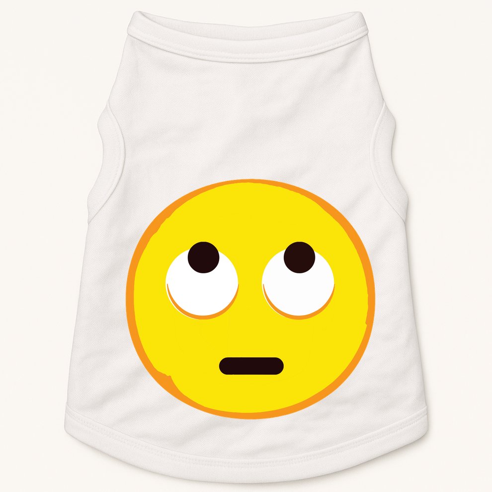 Emoticon Face With Rolling Eyes Eye Roll Emoticon Gift Doggie Tank
