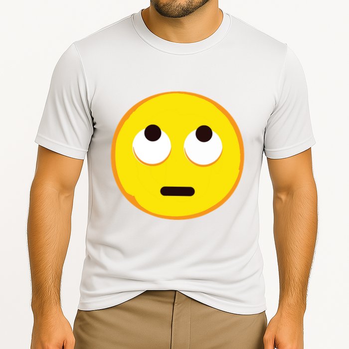 Emoticon Face With Rolling Eyes Eye Roll Emoticon Gift Cooling Performance Crew T-Shirt