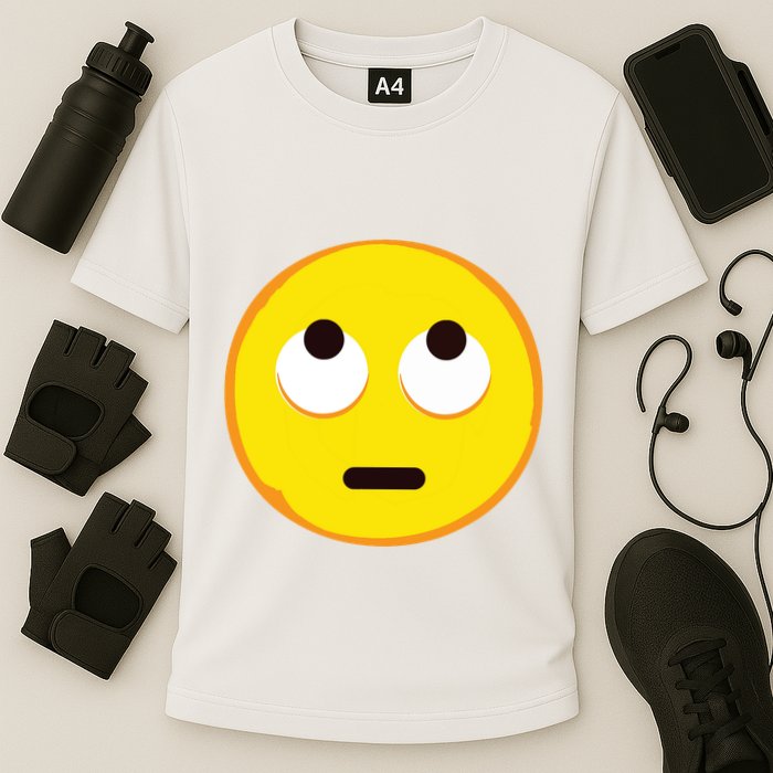 Emoticon Face With Rolling Eyes Eye Roll Emoticon Gift Cooling Performance Crew T-Shirt