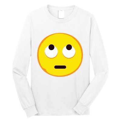 Emoticon Face With Rolling Eyes Eye Roll Emoticon Gift Long Sleeve Shirt