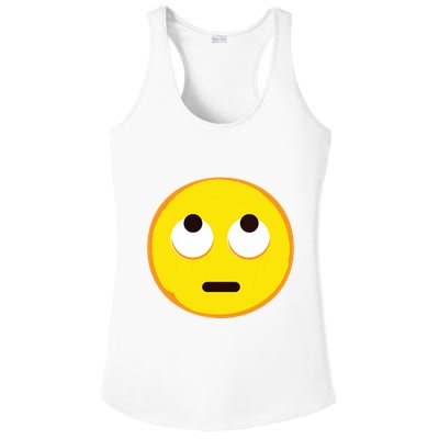 Emoticon Face With Rolling Eyes Eye Roll Emoticon Gift Ladies PosiCharge Competitor Racerback Tank