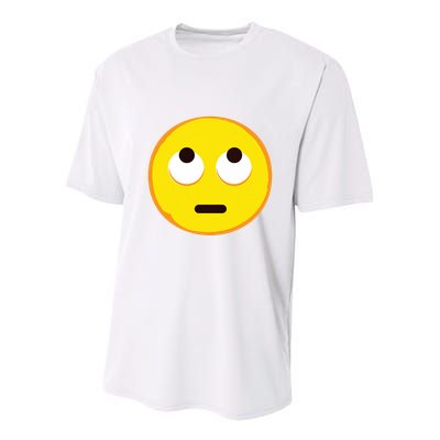 Emoticon Face With Rolling Eyes Eye Roll Emoticon Gift Youth Performance Sprint T-Shirt