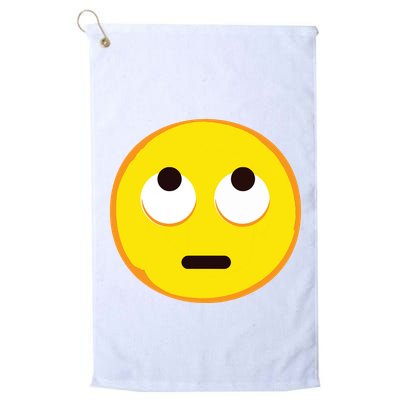 Emoticon Face With Rolling Eyes Eye Roll Emoticon Gift Golf Towel