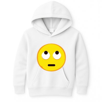 Emoticon Face With Rolling Eyes Eye Roll Emoticon Gift Kids Hoodie