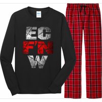 Ec FN W Extreme Championship Wrestling Long Sleeve Pajama Set