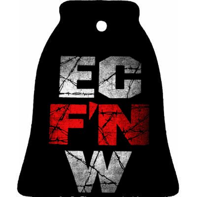 Ec FN W Extreme Championship Wrestling Ceramic Bell Ornament