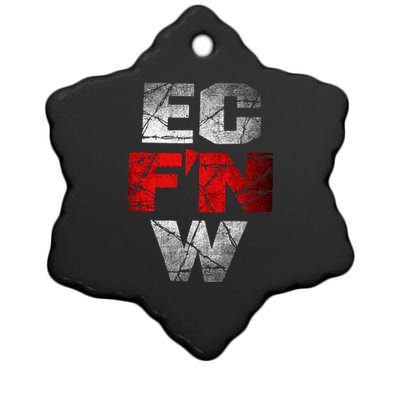 Ec FN W Extreme Championship Wrestling Ceramic Star Ornament