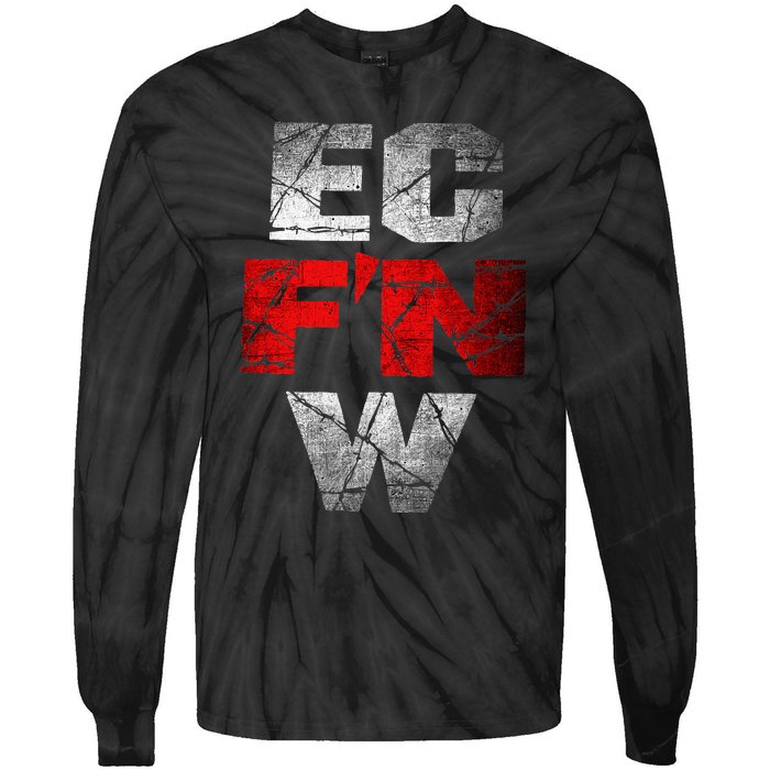 Ec FN W Extreme Championship Wrestling Tie-Dye Long Sleeve Shirt